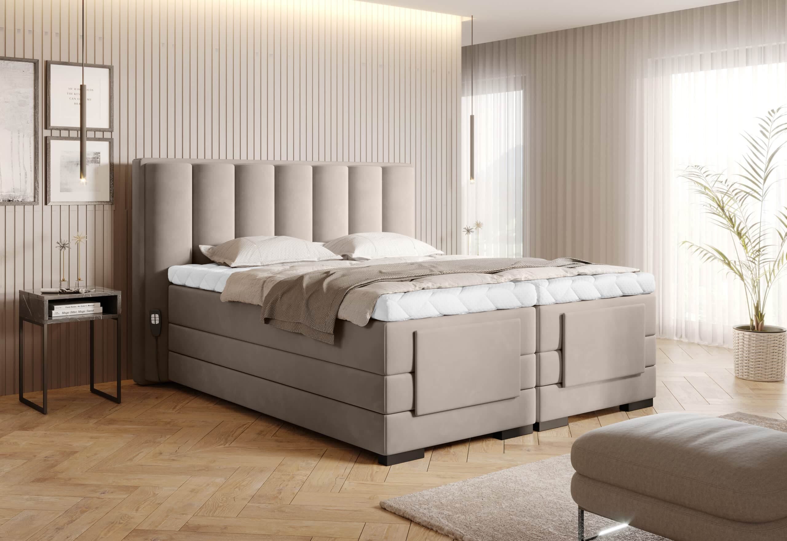 Pat Genoa cu Saltea, Topper, Electric Reglabil, Personalizabil
