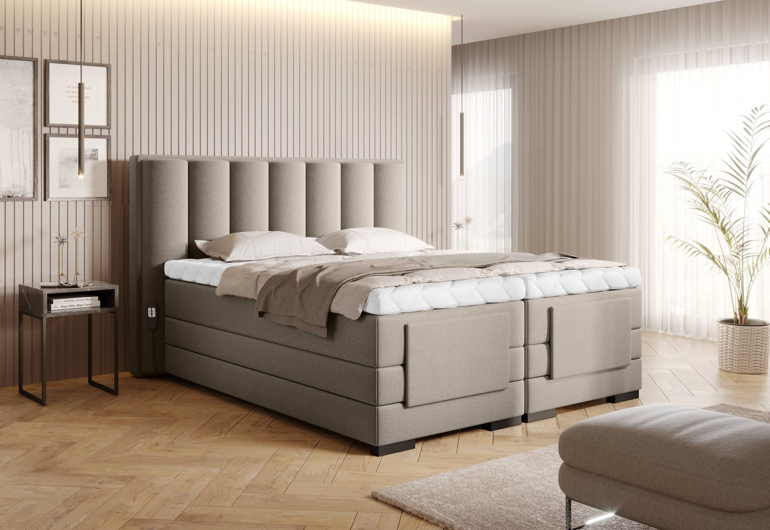 Pat Genoa cu Saltea, Topper, Electric Reglabil, Personalizabil