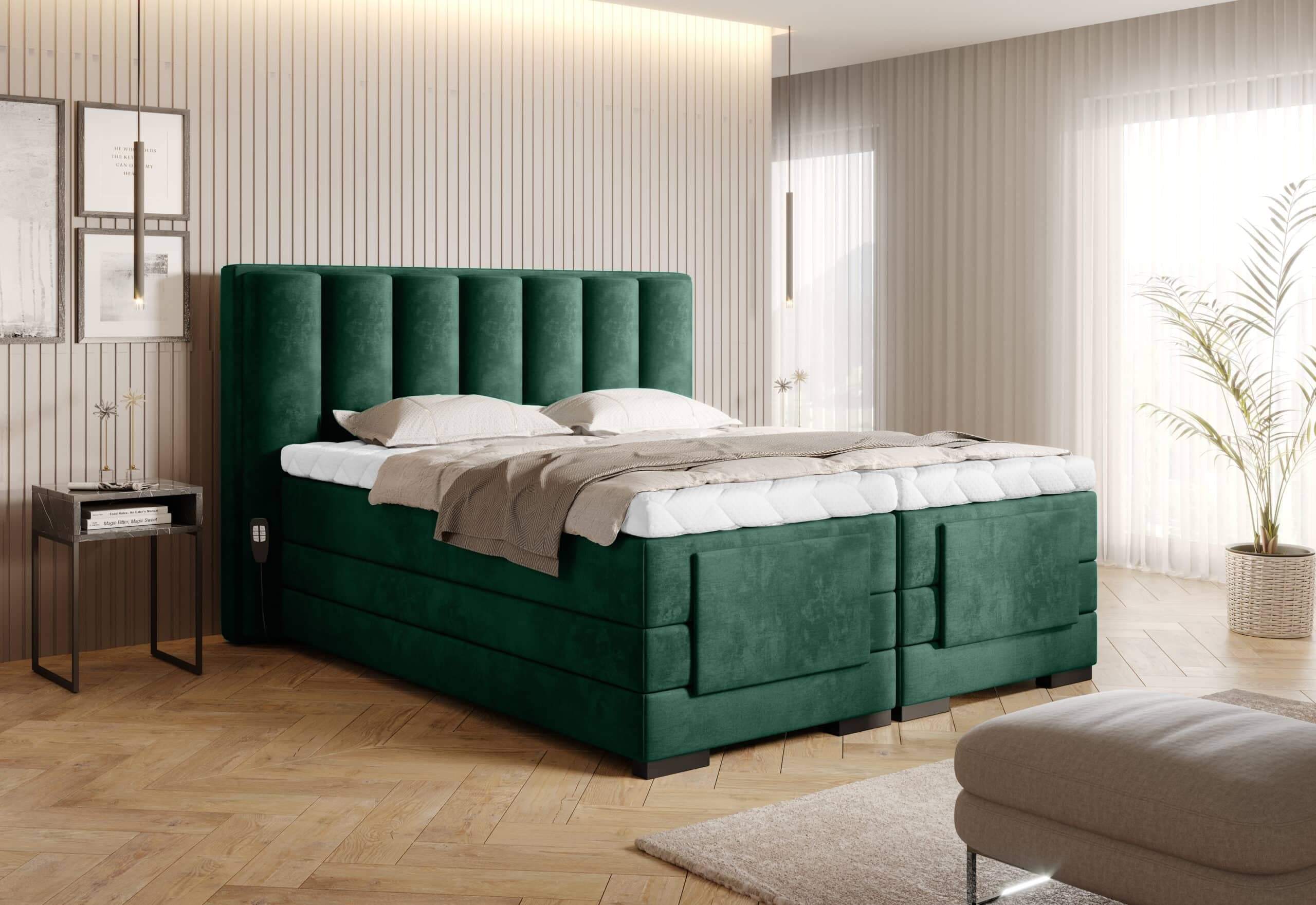 Pat Genoa cu Saltea, Topper, Electric Reglabil, Personalizabil
