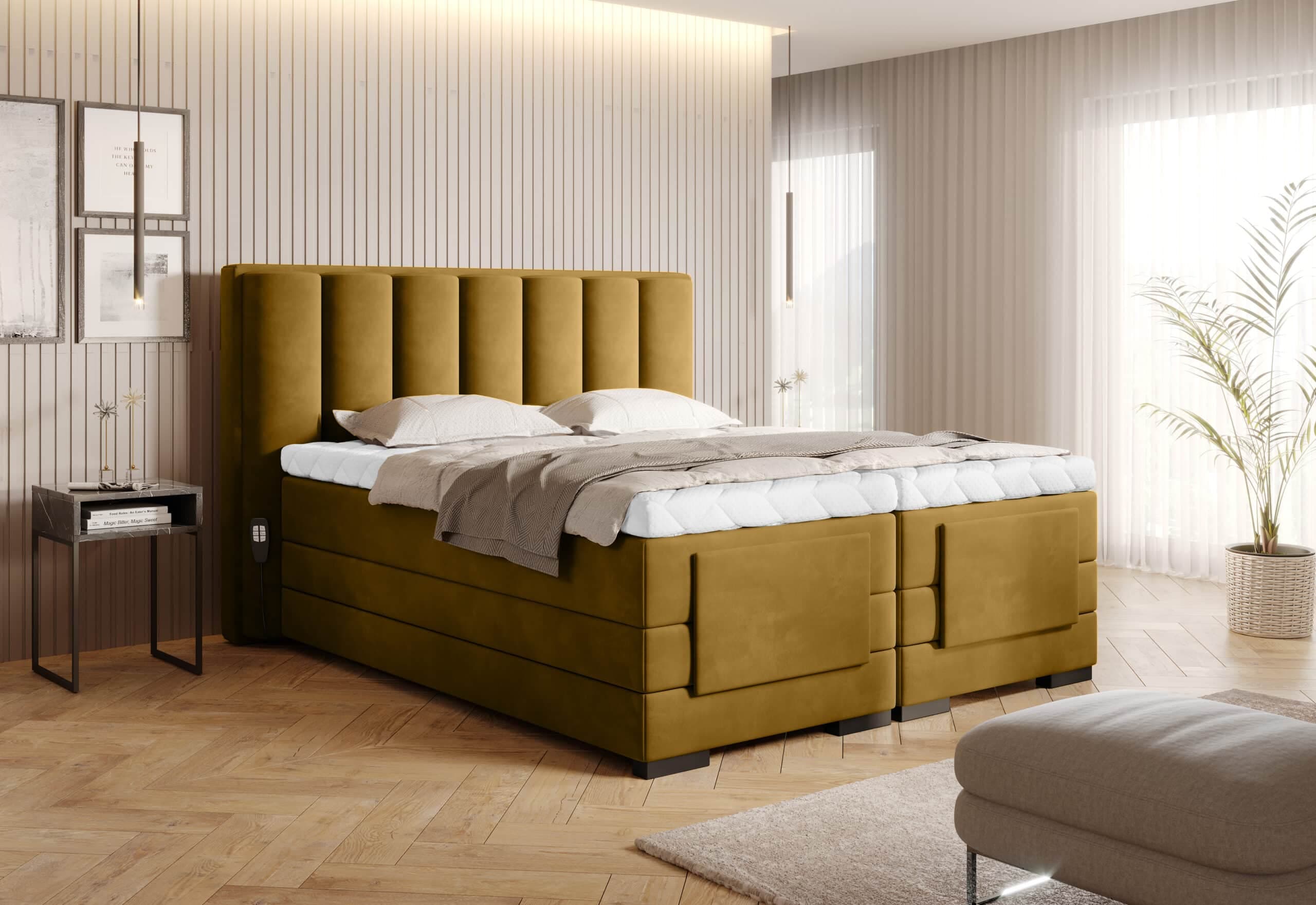 Pat Genoa cu Saltea, Topper, Electric Reglabil, Personalizabil