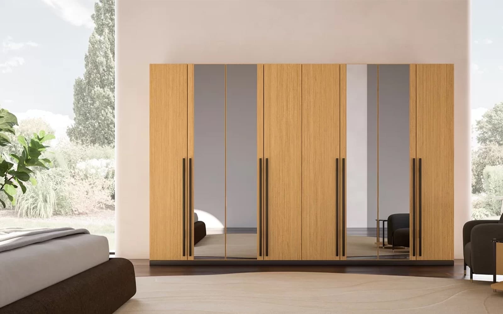 Dulap Marquesa, 270x238x62cm, 6 usi din lemn masiv