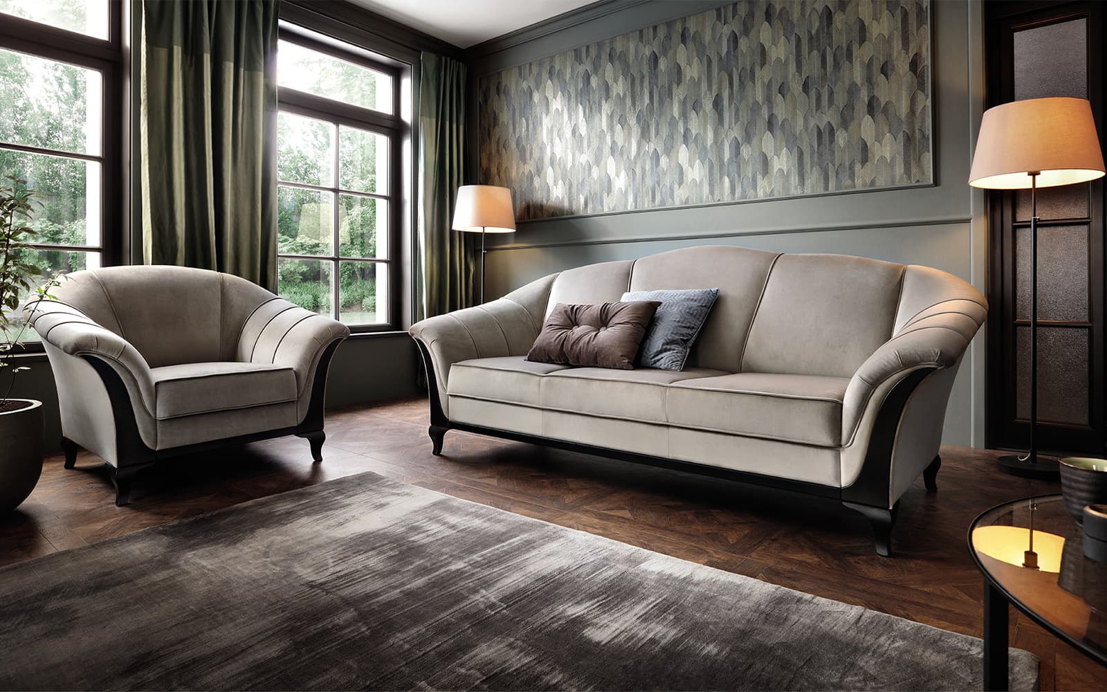 Canapea Leona II, 190×92×98 cm din lemn masiv