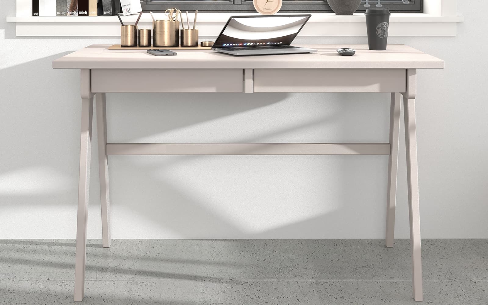 Birou Baraga, Lemn Masiv, 120x65x75cm, Personalizabil