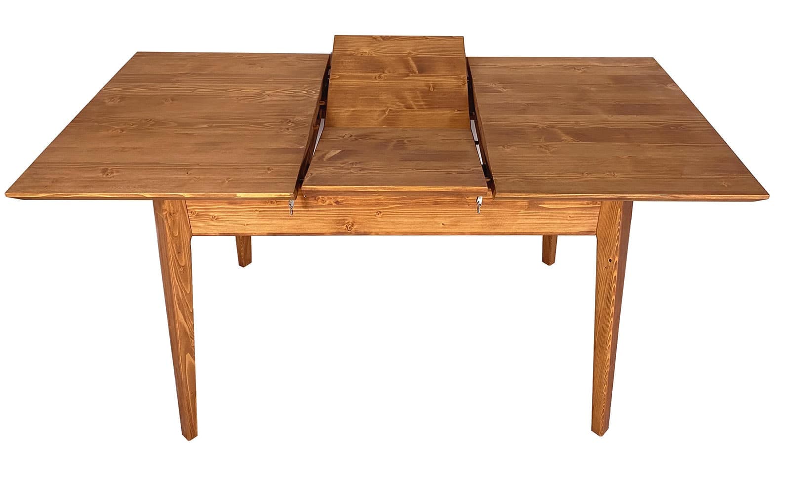 Masă Dining Extensibilă Timeless, Lemn Masiv, 120/160x80x76 cm, Whisky