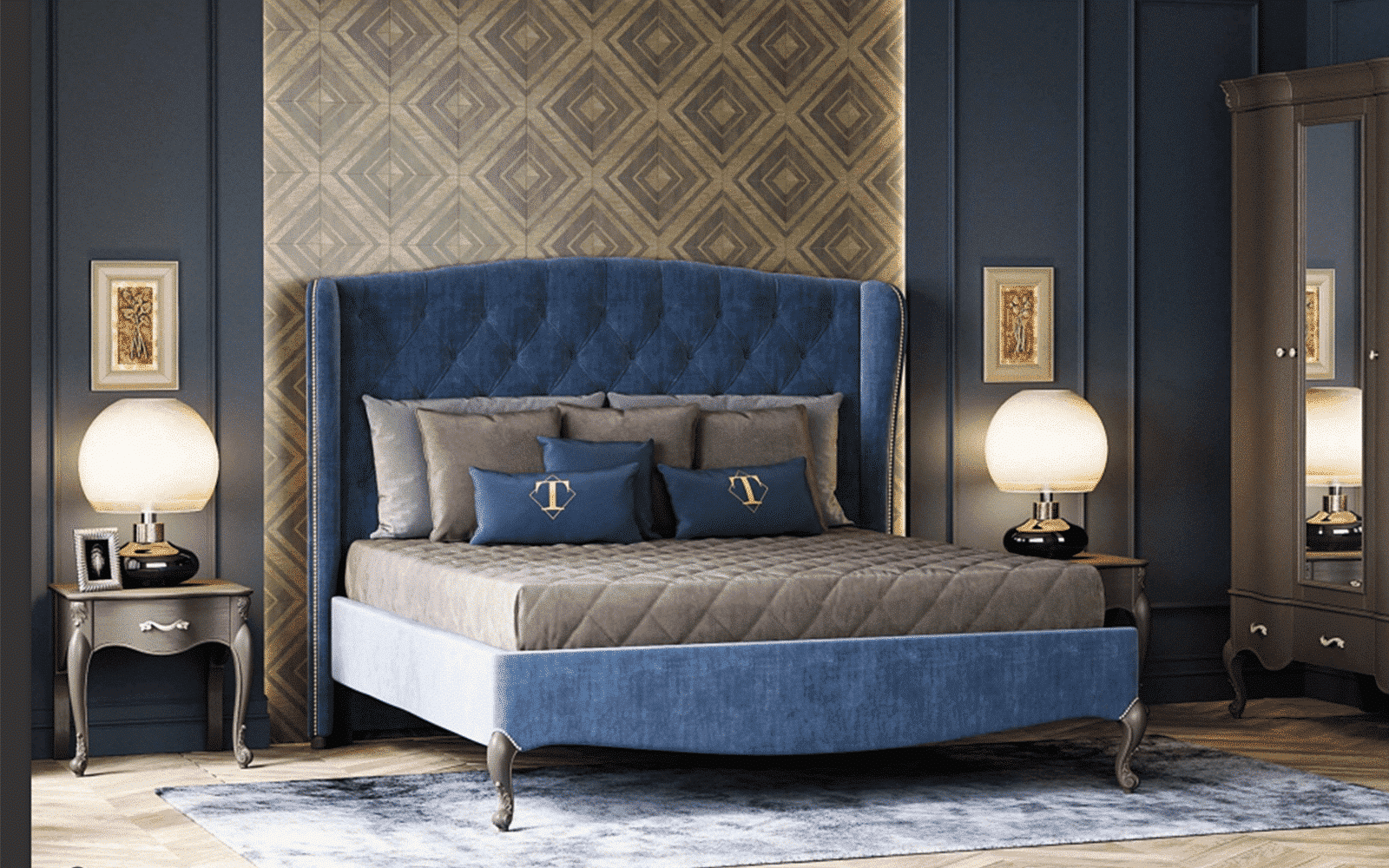 Noptieră Celisea, Lemn Masiv, 57,5 x 41 x 55 cm