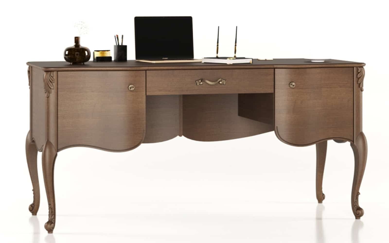 Birou Celisea, Lemn Masiv, 165 x 71,5 x 79 cm