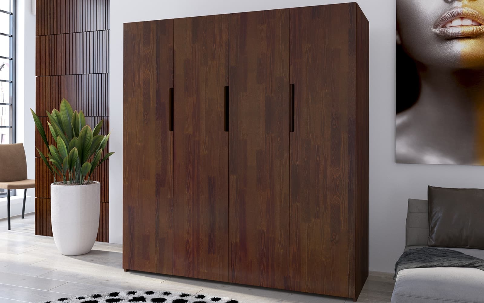 dulap terracraft, lemn masiv, 170x60x180
