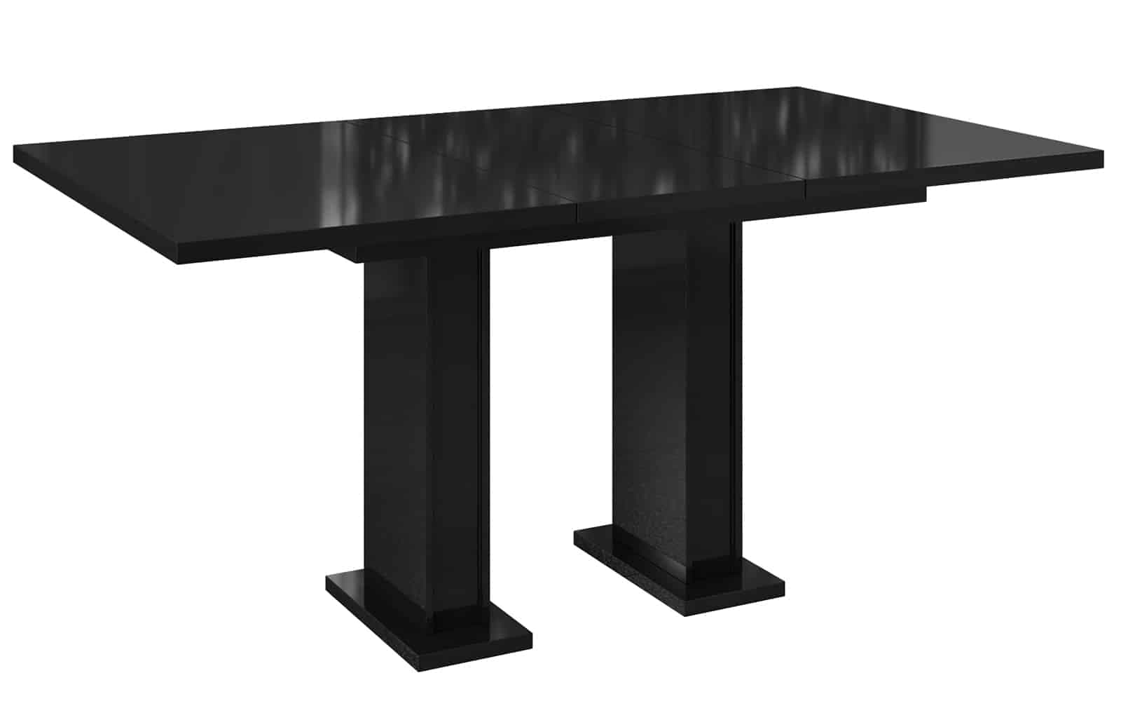 masă dining extensibilă illumina crest, 120/160x80 cm, alb (copiază)