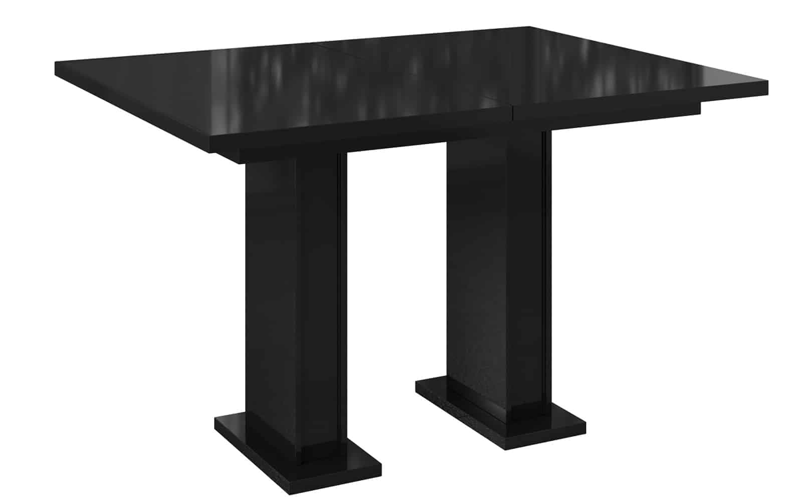 masă dining extensibilă illumina crest, 120/160x80 cm, alb (copiază)