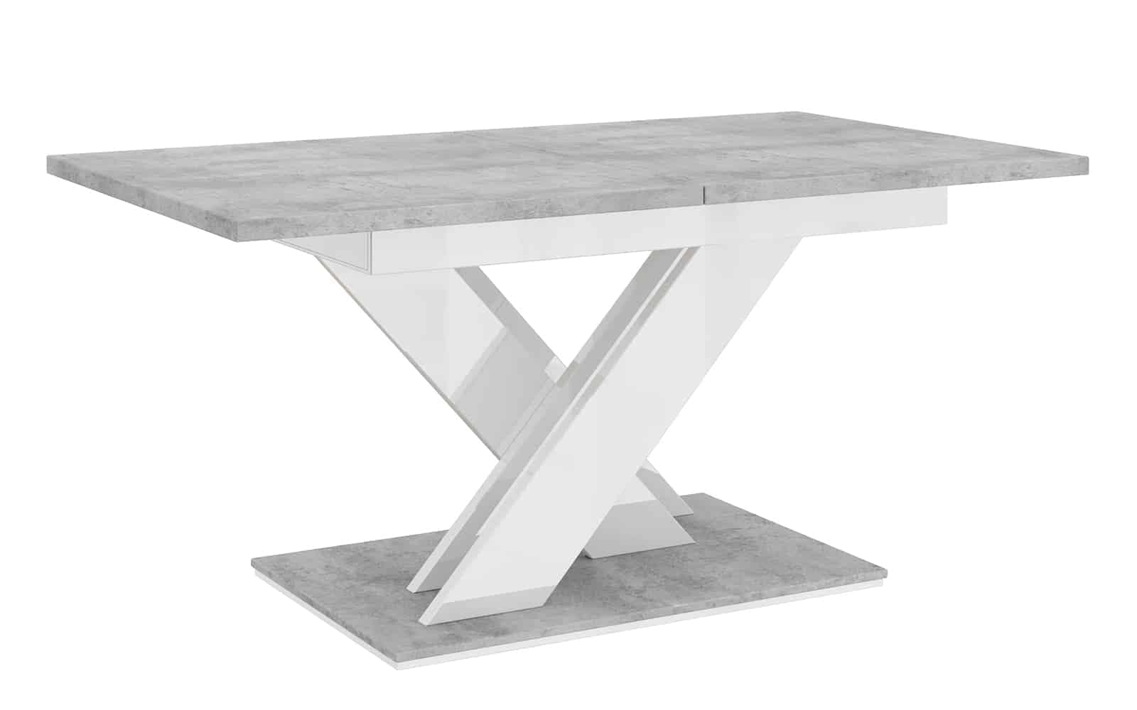 masă dining extensibilă royal stage, 140/180x80 cm, alb negru (copiază)