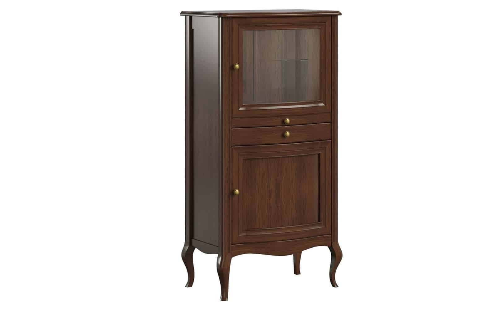 Bufet Alexandros II, Nuc, 76,2 x 47,8 x 145,5 cm din lemn masiv