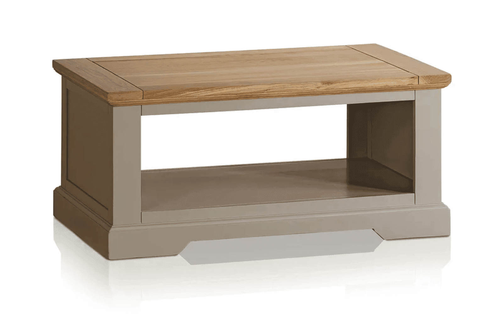 Măsuță Cafea Ives IV, Lemn Masiv, Personalizabilă, Gri, 101 x 61 x 45 cm