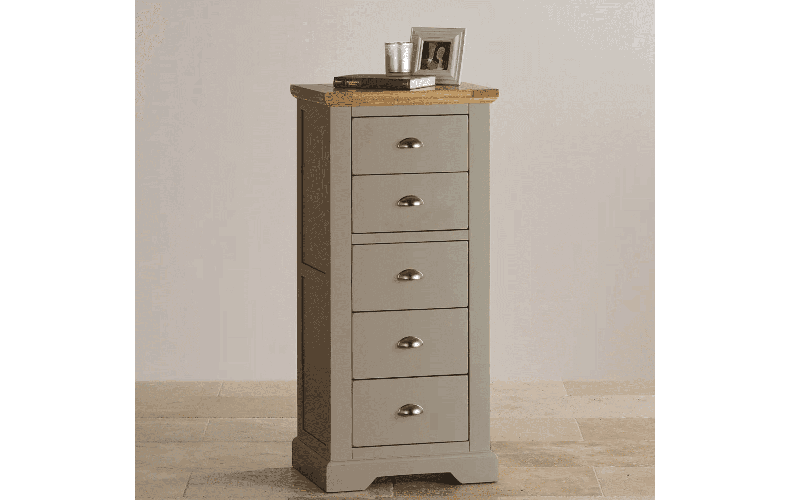 Bufet Ives, Lemn Masiv, Personalizabilă, Gri, 54 x 41 x 117 cm