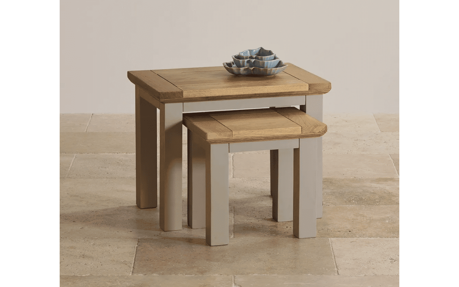 Măsuță Cafea Ives, Lemn Masiv, Personalizabilă, Gri, 59 x 41 x 46 cm