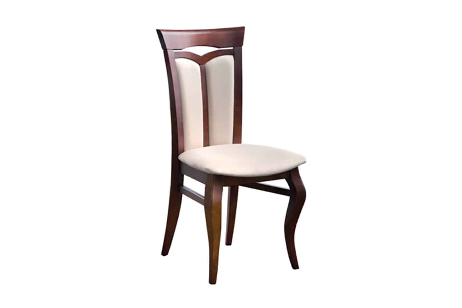 Scaun Milan, Lemn Masiv, Alb-Nuc,  47 x 37 x 96/50 cm