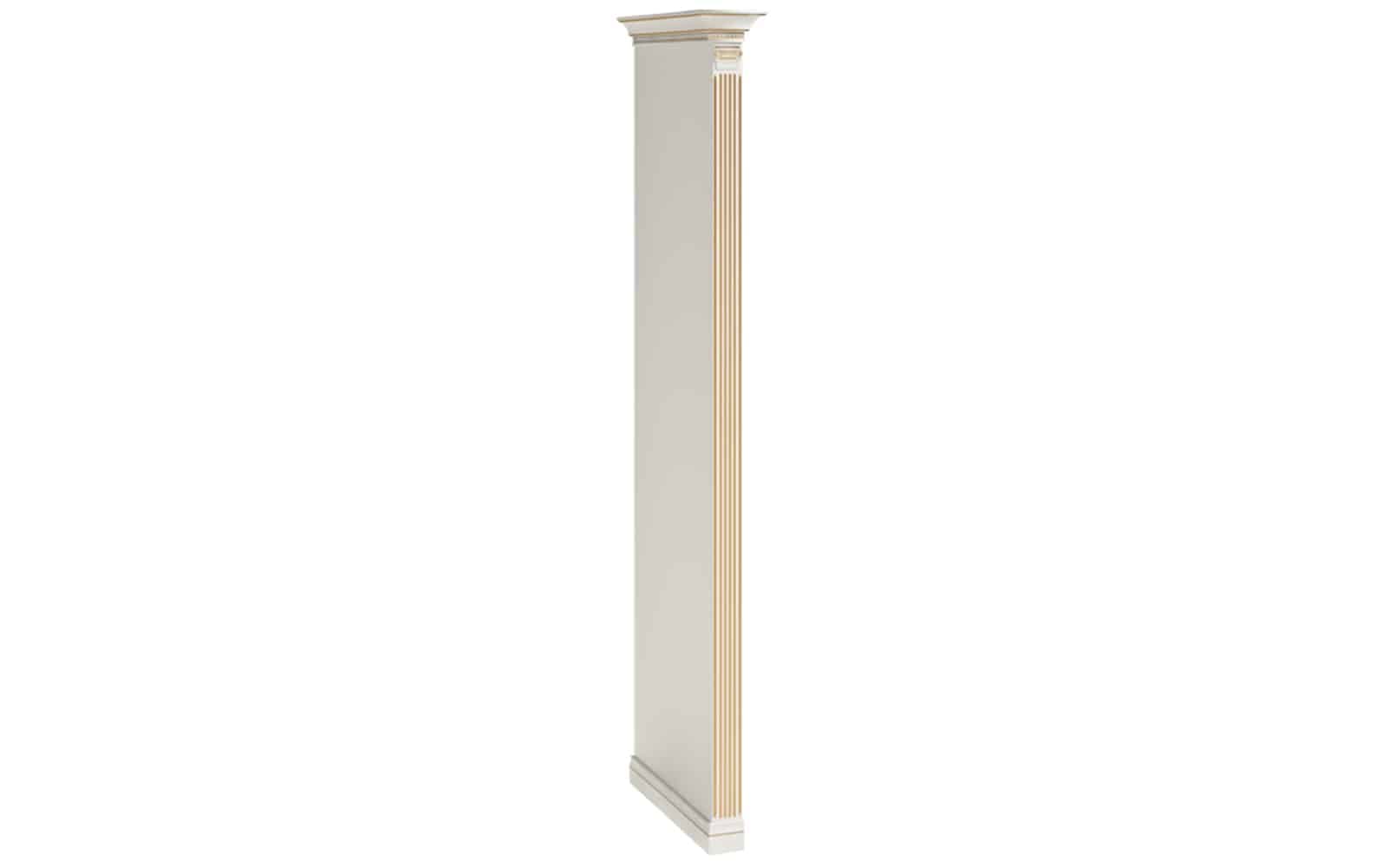 Coloană Laterală cu Stâlp, Lemn Masiv, 17,6 x 69,5 x 245,8 cm
