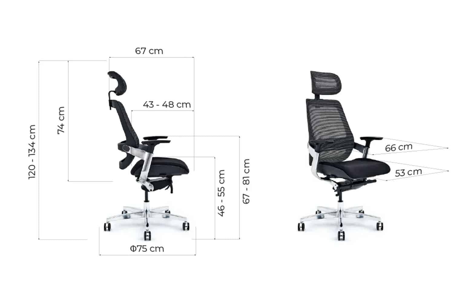 Scaun de birou, ErgoElite, Design Modern, Negru