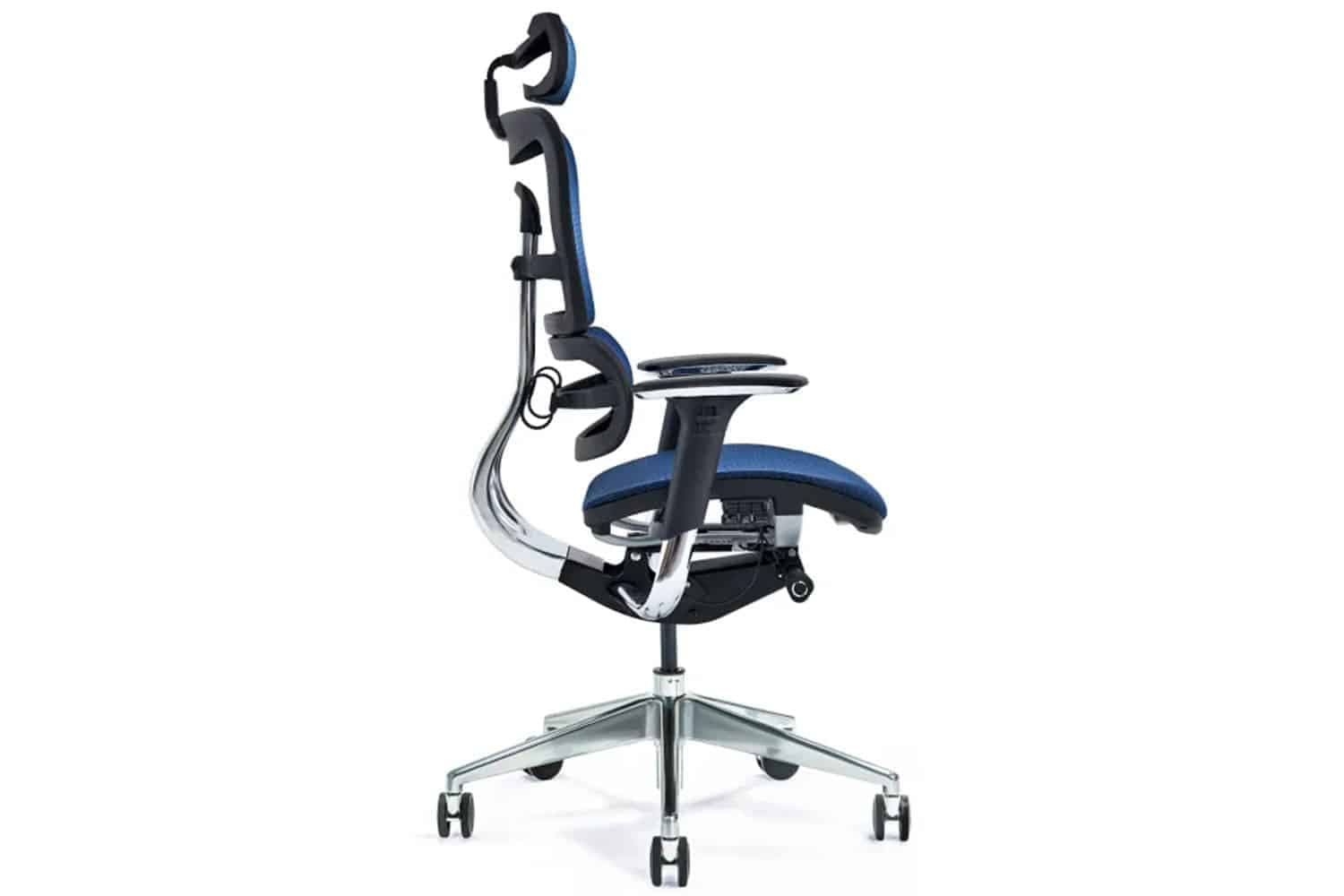 Scaun de birou, ErgoComfort, Plasă Respirabilă, Albastru din lemn masiv