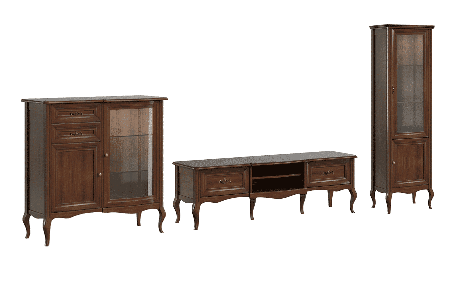 Set Living Alexandros, Nuc din lemn masiv