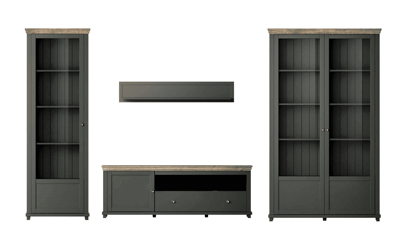 Set Living Jardon I, Lemn Masiv, Grafit