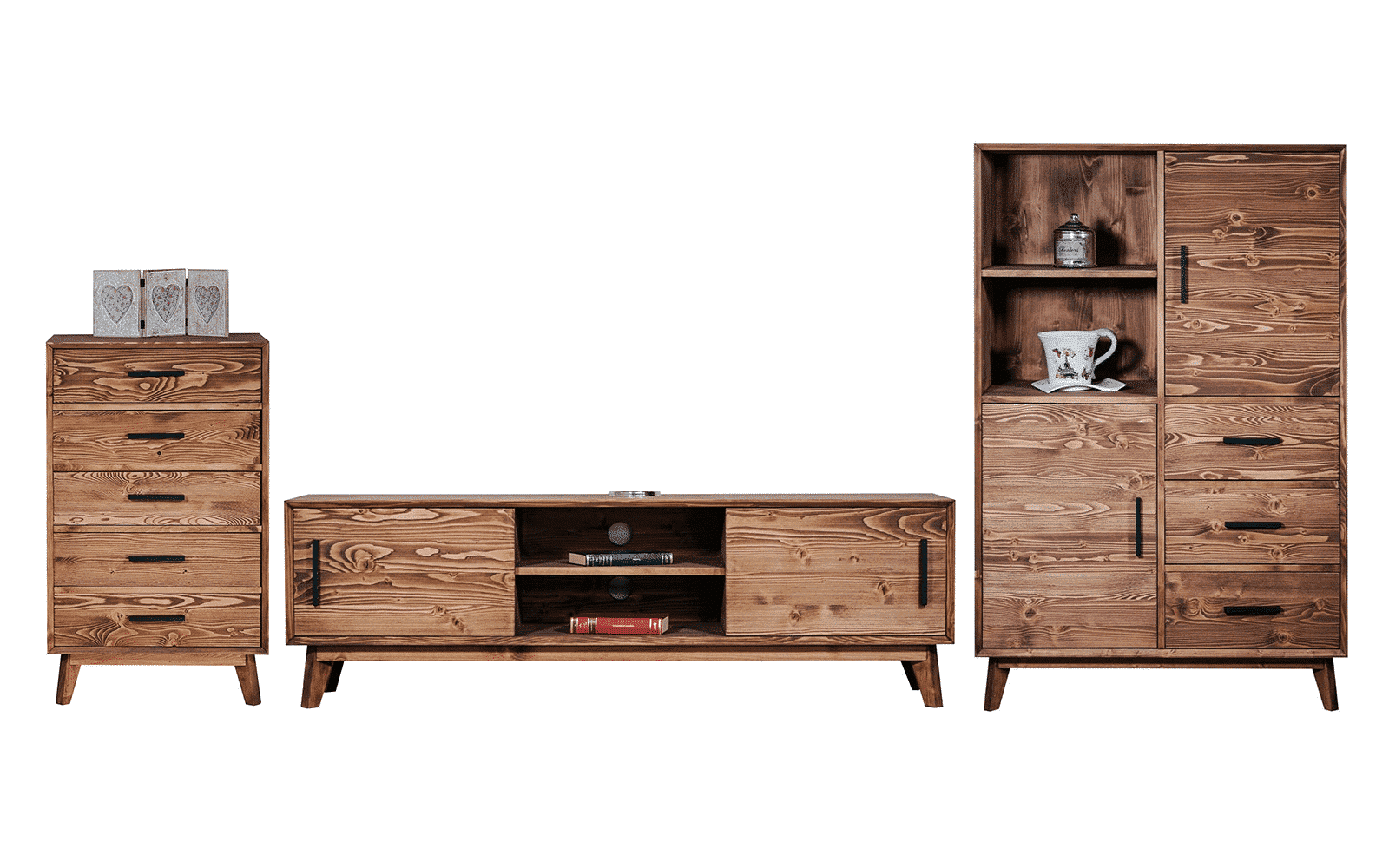 Set Living Timeless II, Lemn Masiv, Natur