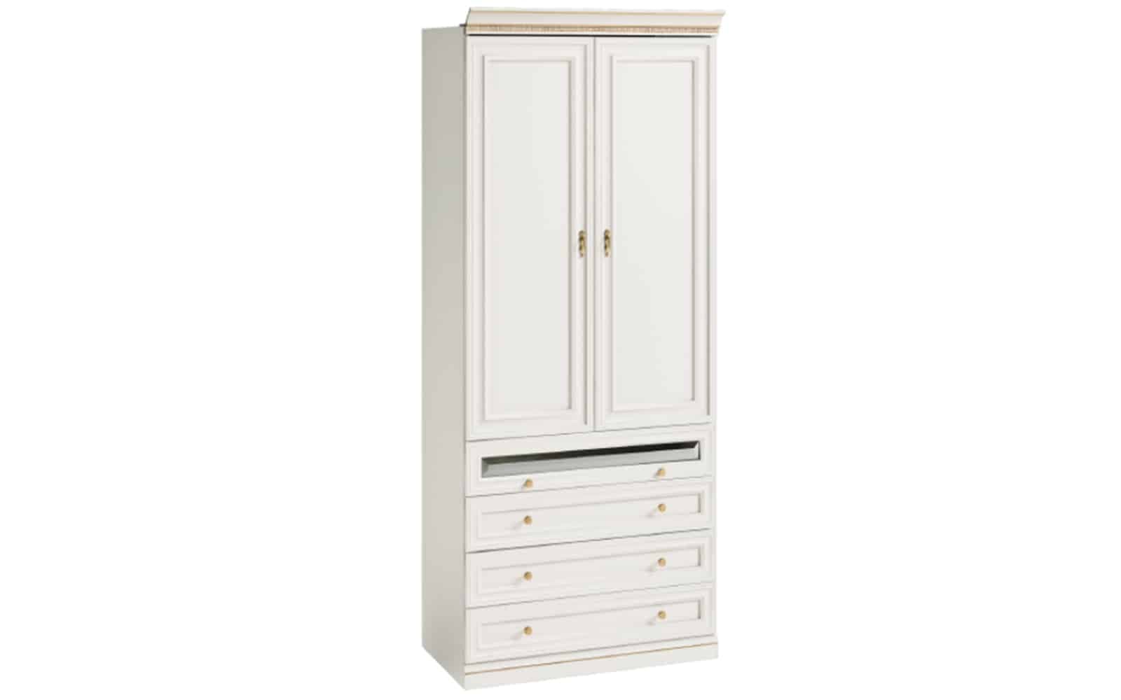 Dulap Vanna III, 2 Uși, Lemn Masiv, 100,4 x 62,5 x 245,8 cm