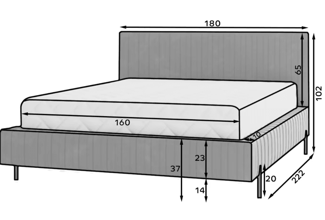 Pat Tapițat Plix, cu Ladă Depozitare, Personalizabil, 140/160/180 x 200 cm din lemn masiv