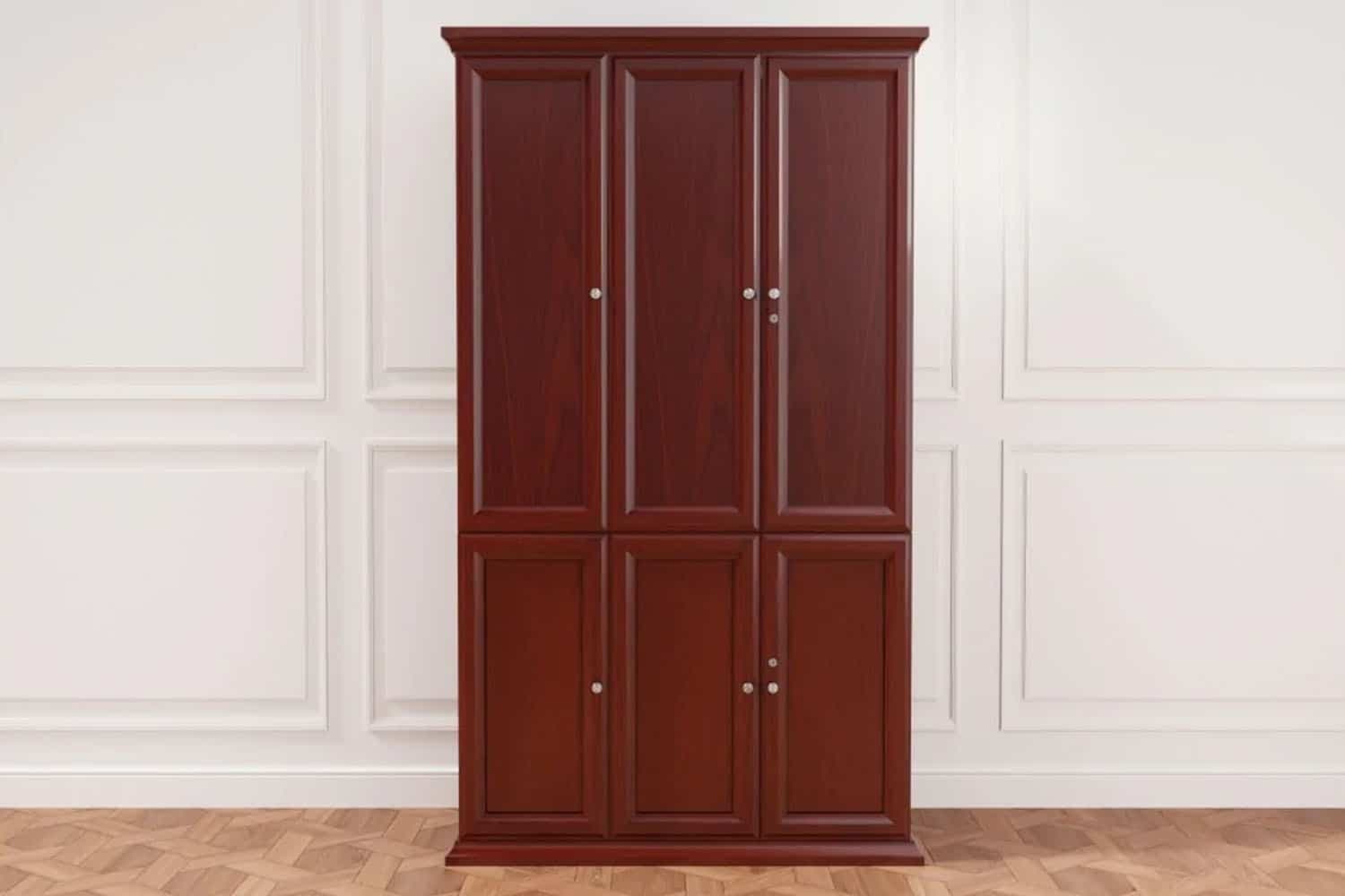 Dulap Toronto, Model T1, Lemn Masiv, 3 Uși, 120 x 43.5 x 220 cm, Nuc