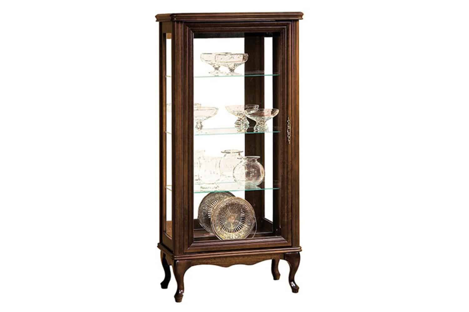 Vitrină Weston VII, 4 Rafturi, 73,8 x 43 x 151 cm din lemn masiv