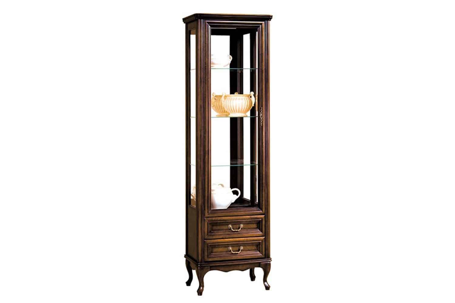 Vitrină Weston IV, 4 Rafturi, 2 Sertare, 64,3 x 42,5 x 206 cm