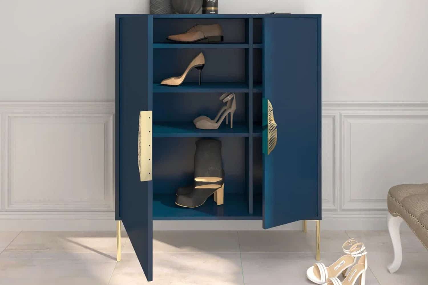 Pantofar Merlin, Personalizabil, Accesorii placate cu Aur, 100 x 35 x 120 cm din lemn masiv