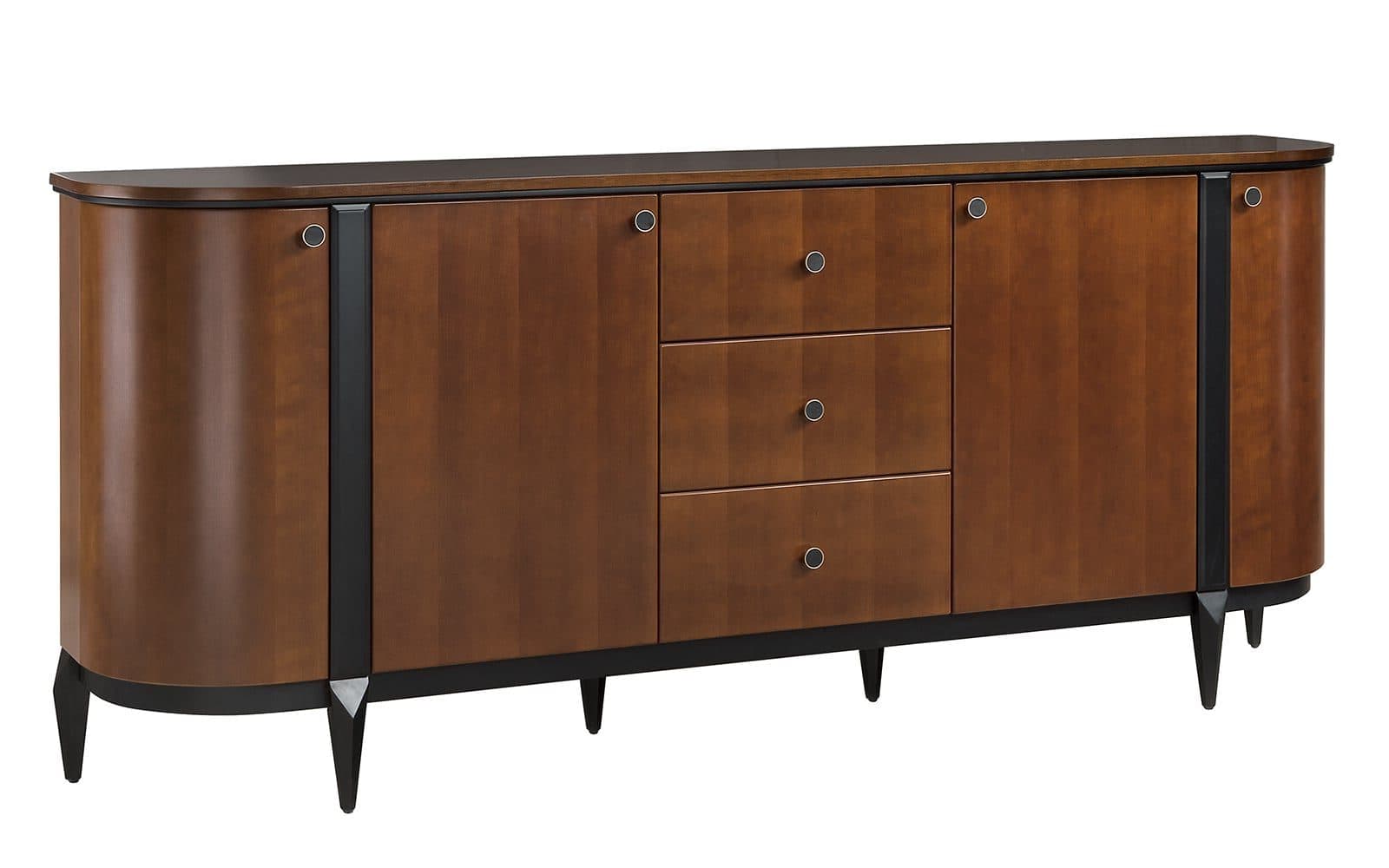 comodă elegance i, nuc, 125,8 x 43 x 92,7 cm