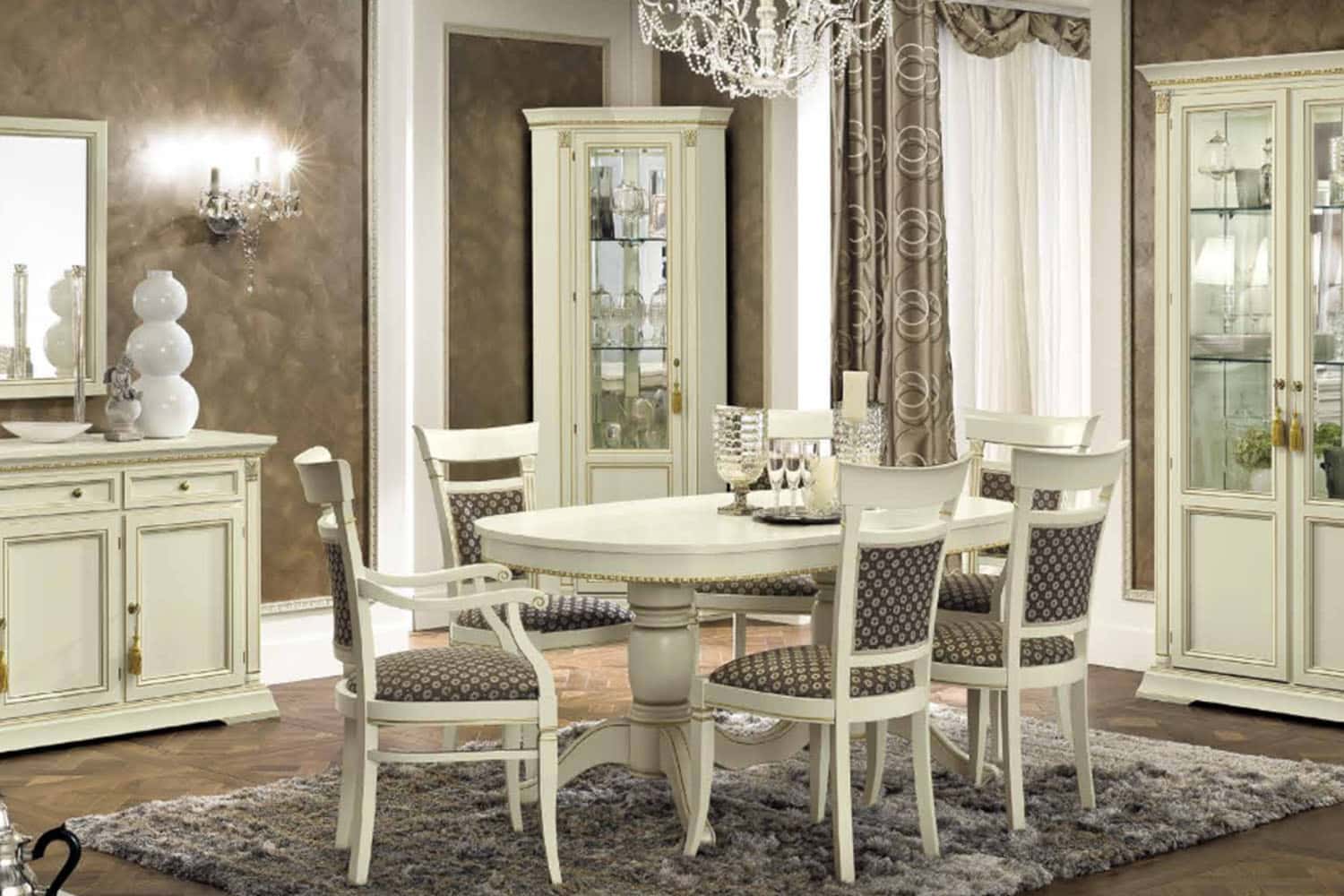 masa ovala victoria, extensibila, 160/240 x 100 x 78 cm