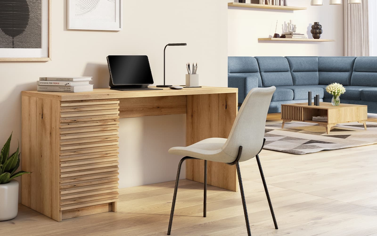 birou basko, stejar 120/140x60x75 cm