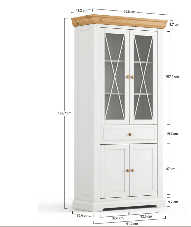 Set Living Iris, Lemn Masiv, Alb/Nuc