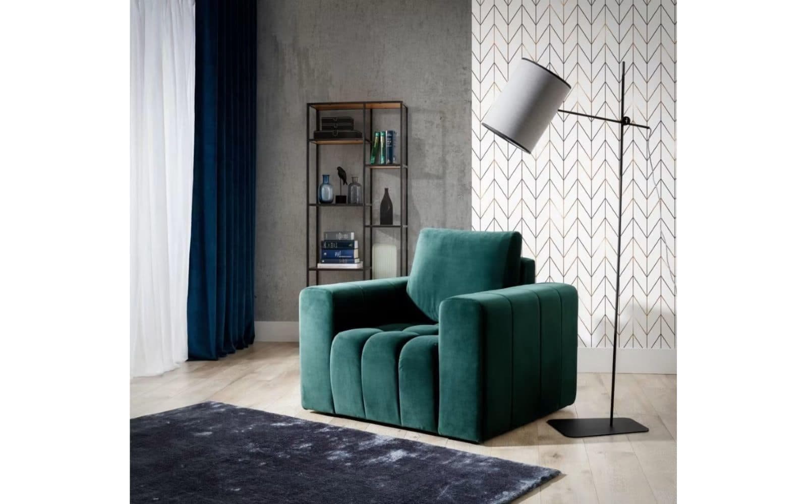 fotoliu eusebiu, 108 x 89 x 85, verde