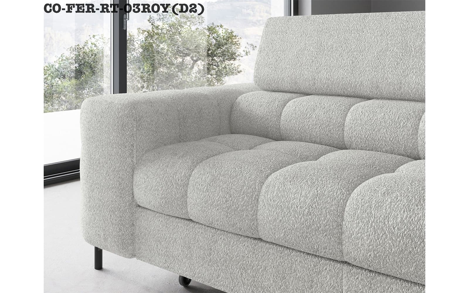 colțar ferry, material paros 02(crem), extensibil, colt stanga