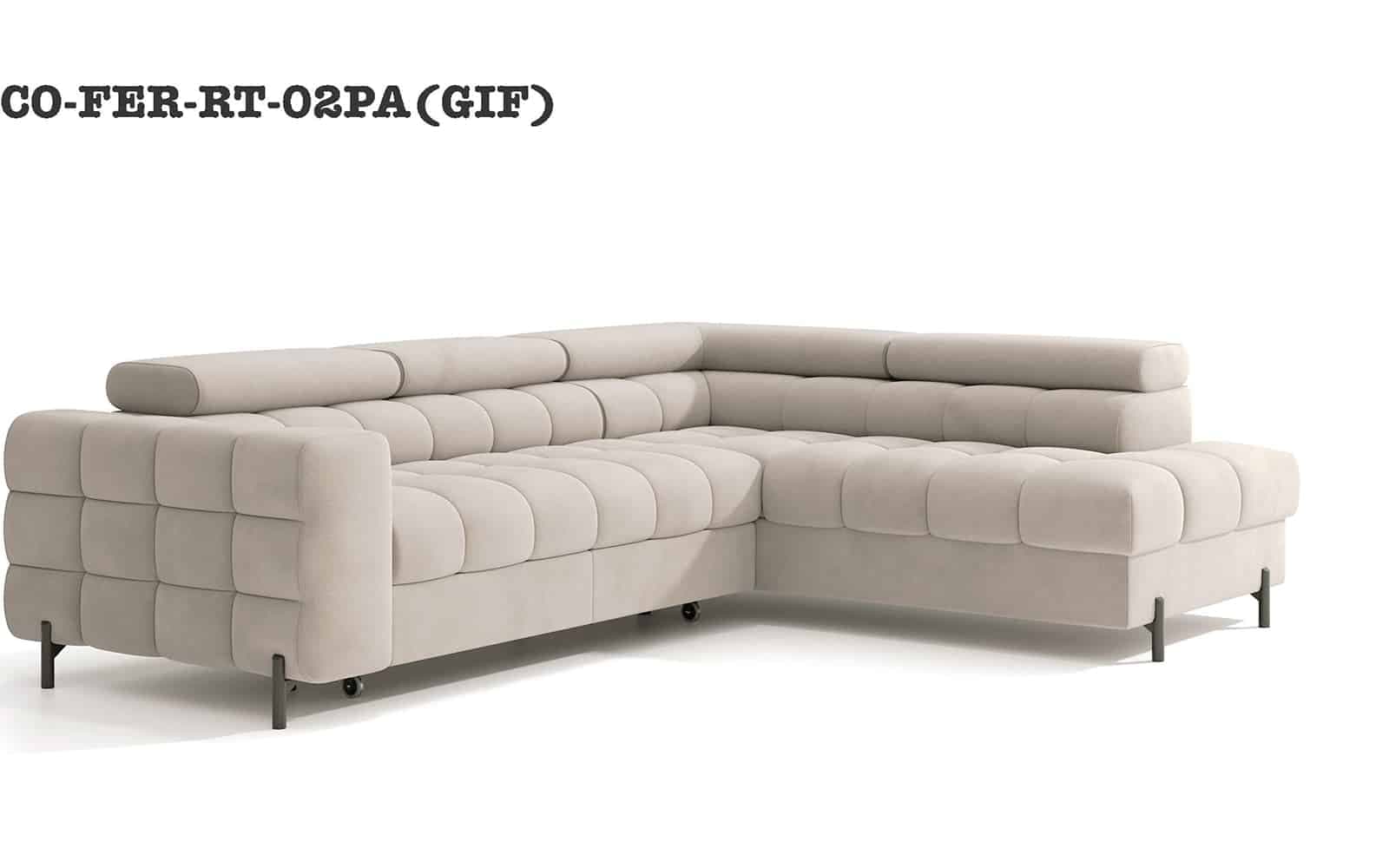 colțar ferry, material paros 02(crem), extensibil, colt stanga