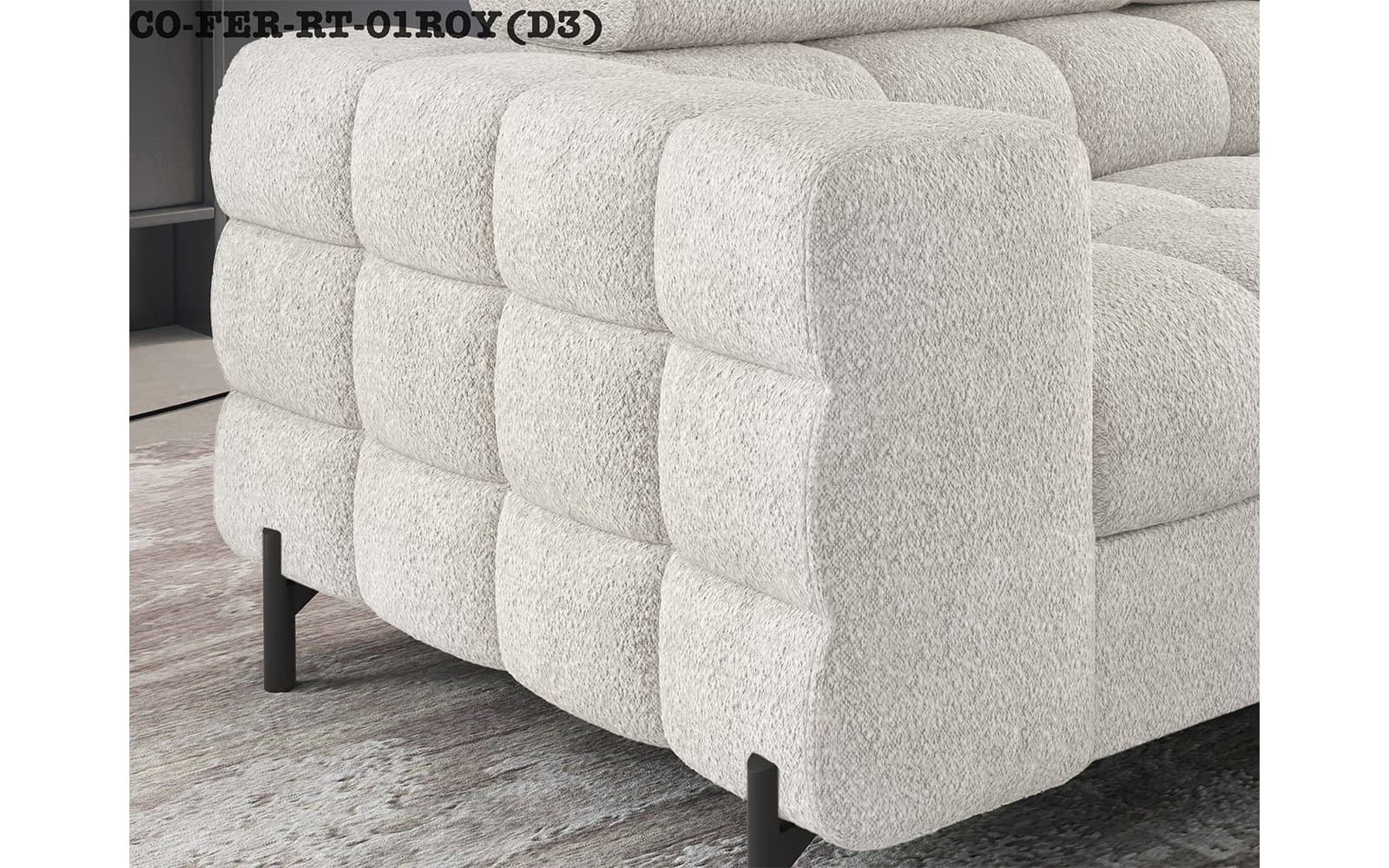 colțar ferry, material paros 02(crem), extensibil, colt stanga