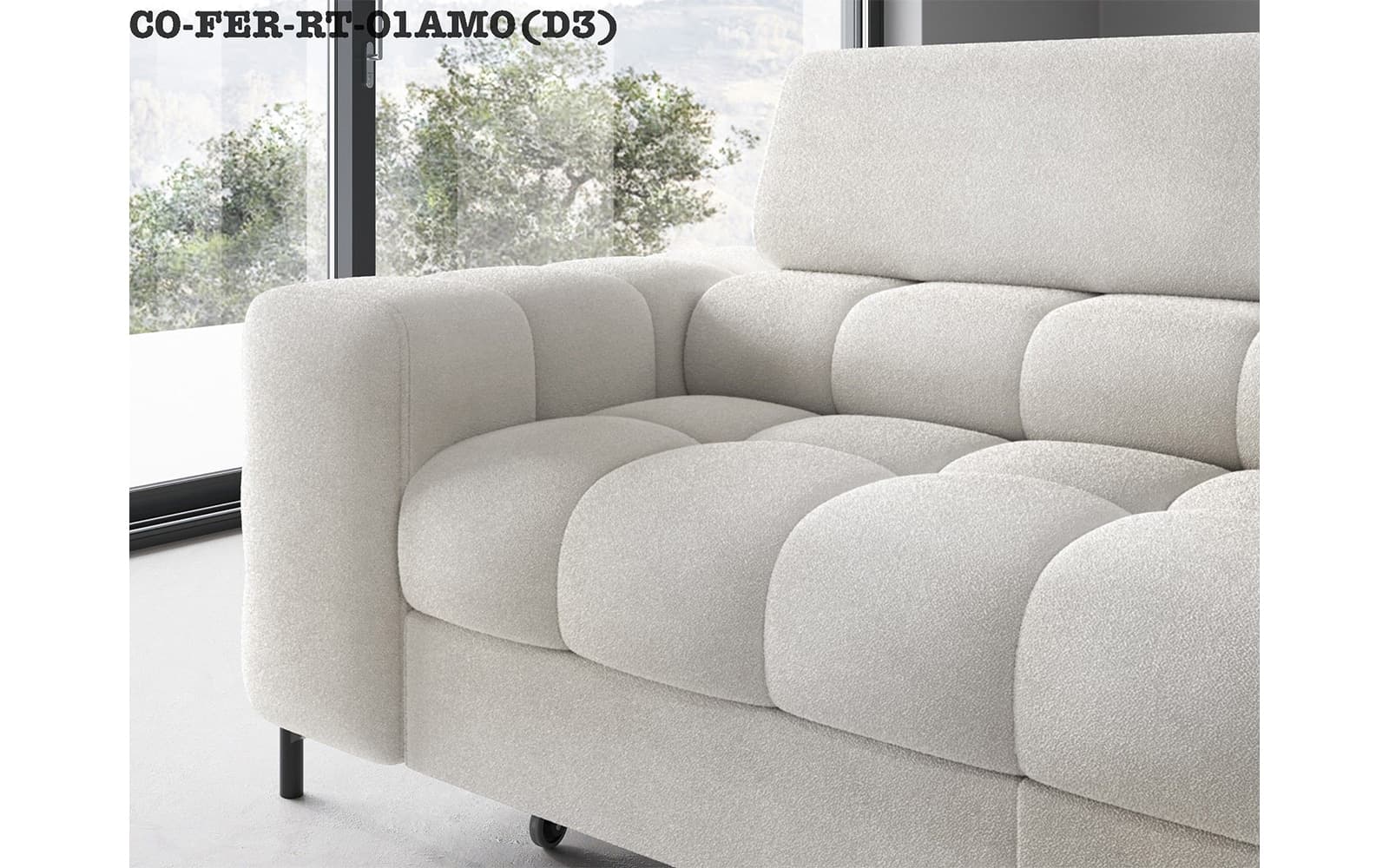 colțar ferry, material paros 02(crem), extensibil, colt stanga