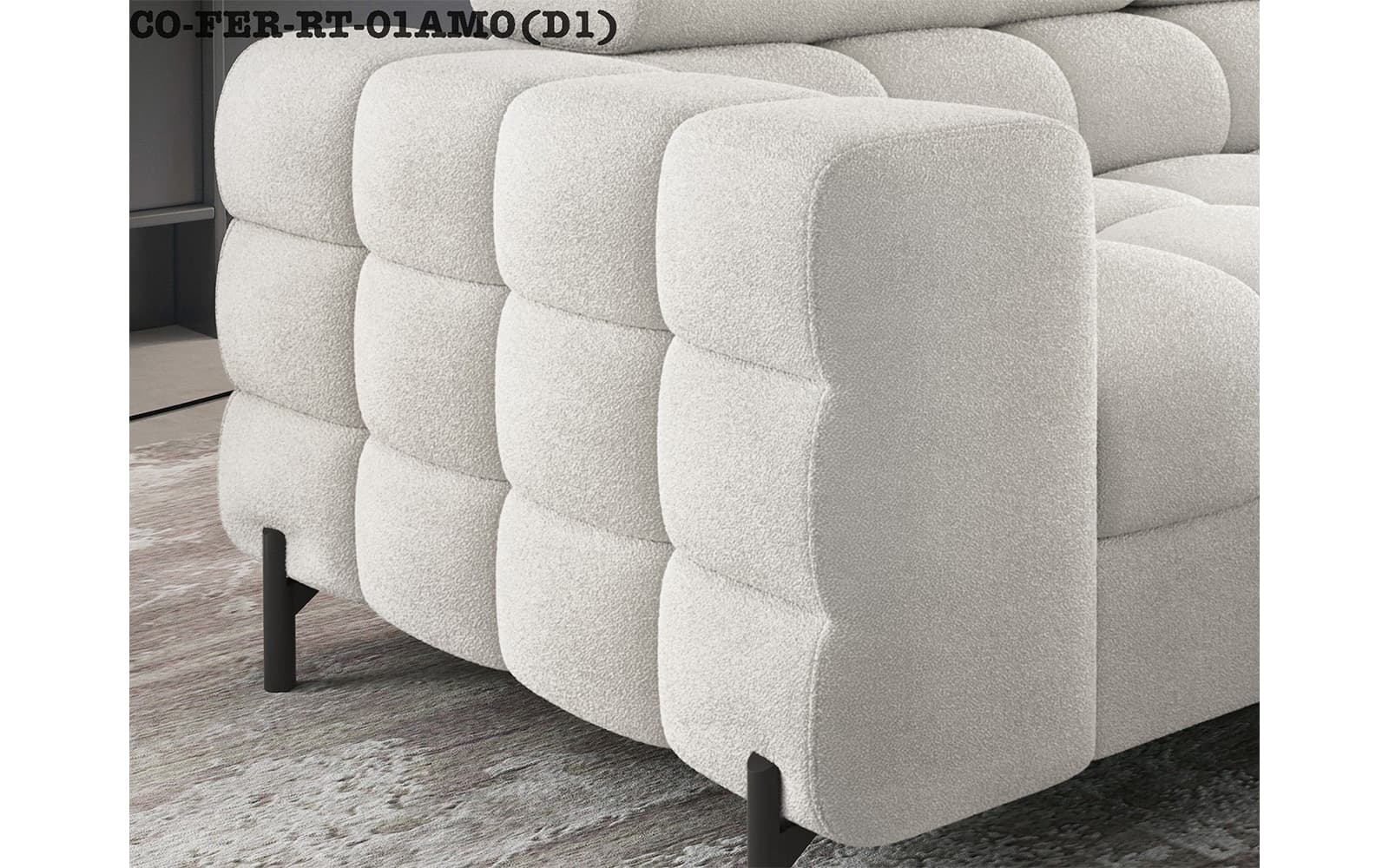 colțar ferry, material paros 02(crem), extensibil, colt stanga