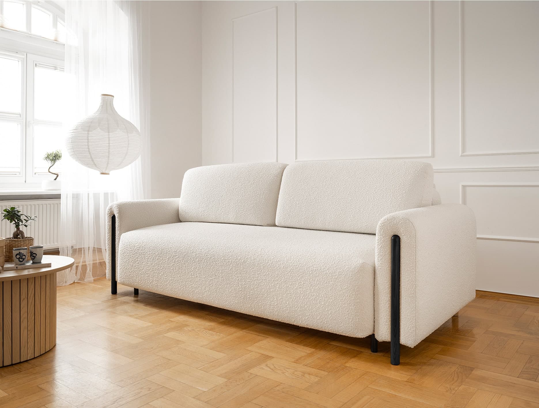 canapea cosmoflex, extensibila, material jaffray 01 alb (copie)