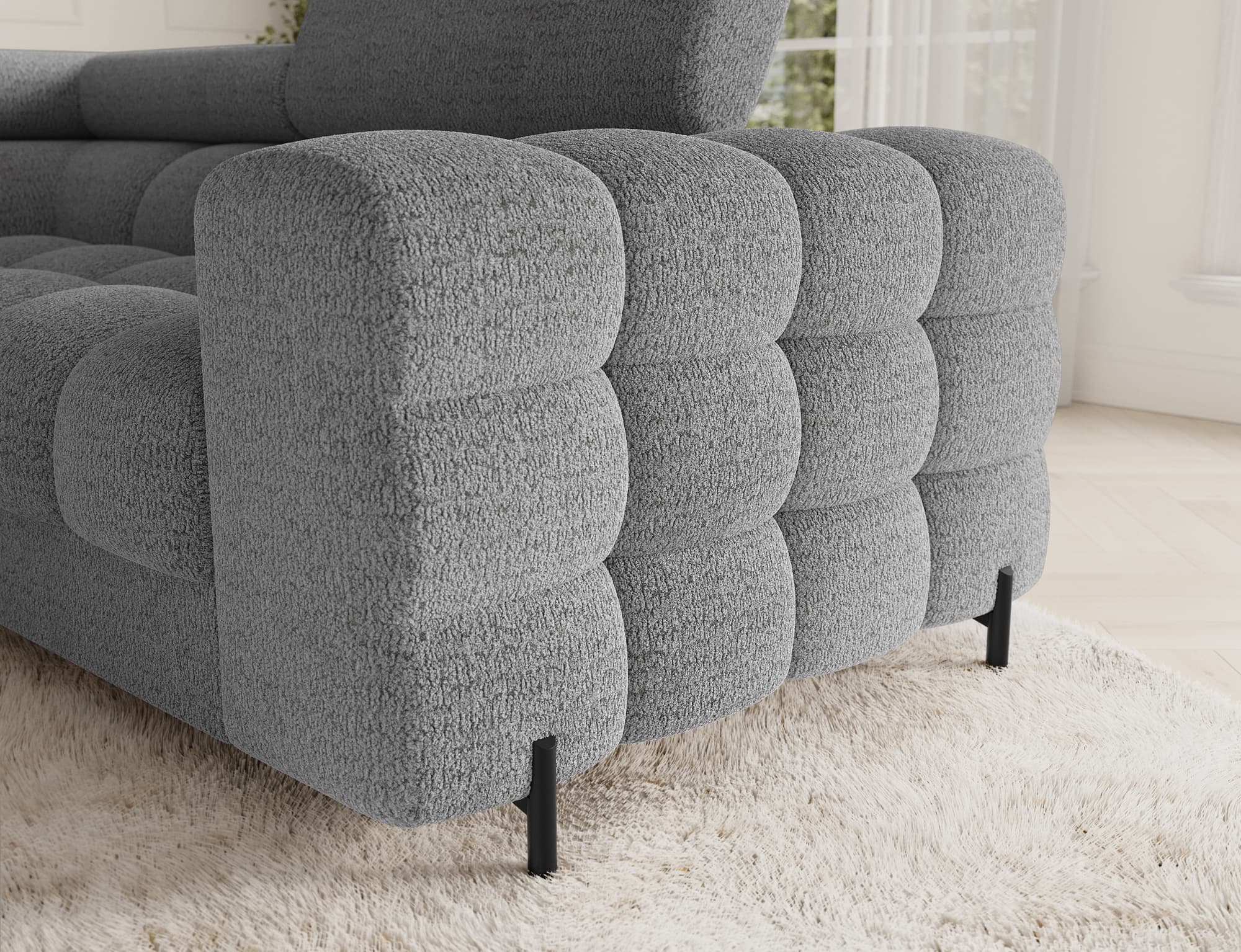 Colțar Formă U, Extensibil Factory, 346x205cm, Personalizabil
