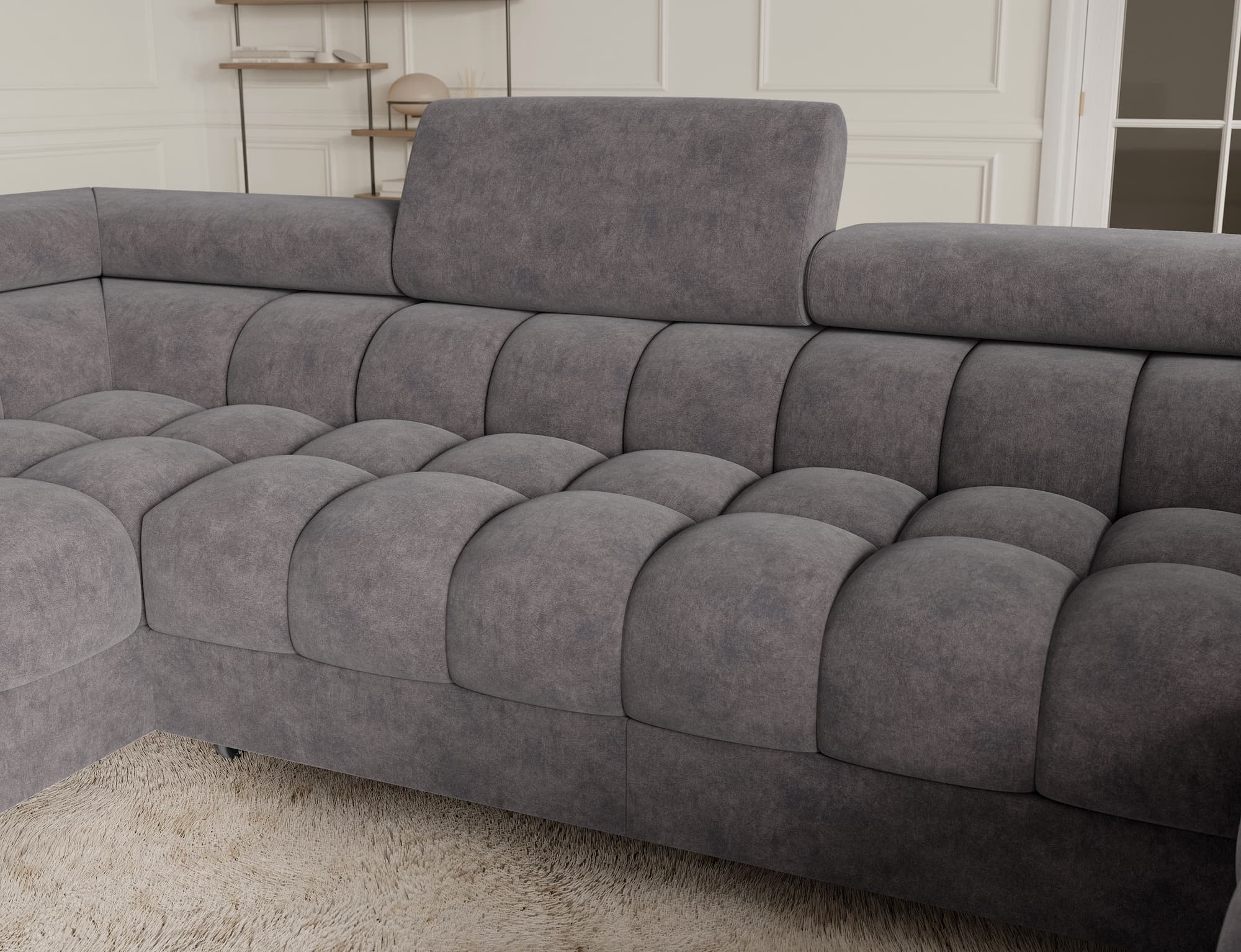 Colțar Formă U, Extensibil Factory, 346x205cm, Personalizabil