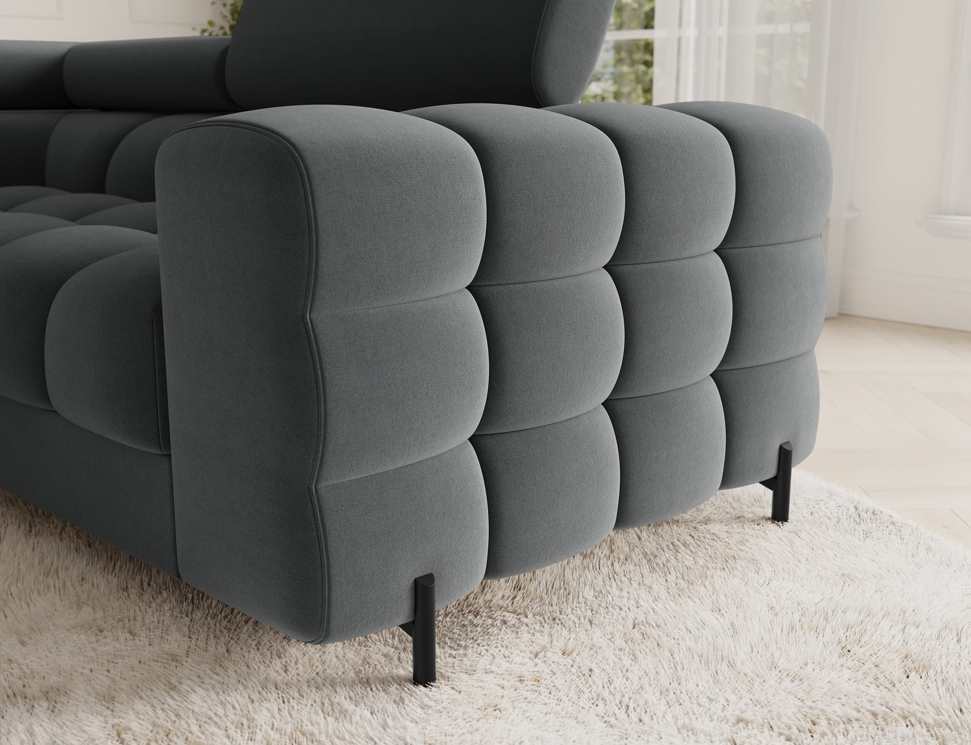Colțar Formă U, Extensibil Factory, 346x205cm, Personalizabil