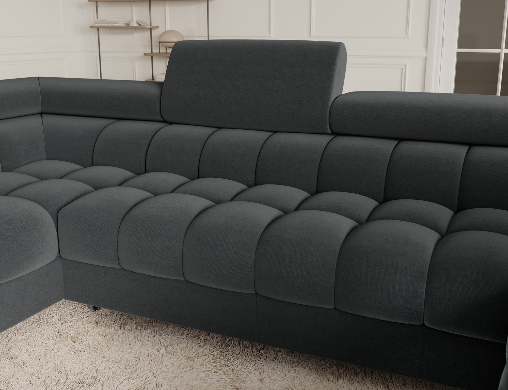 Colțar Formă U, Extensibil Factory, 346x205cm, Personalizabil