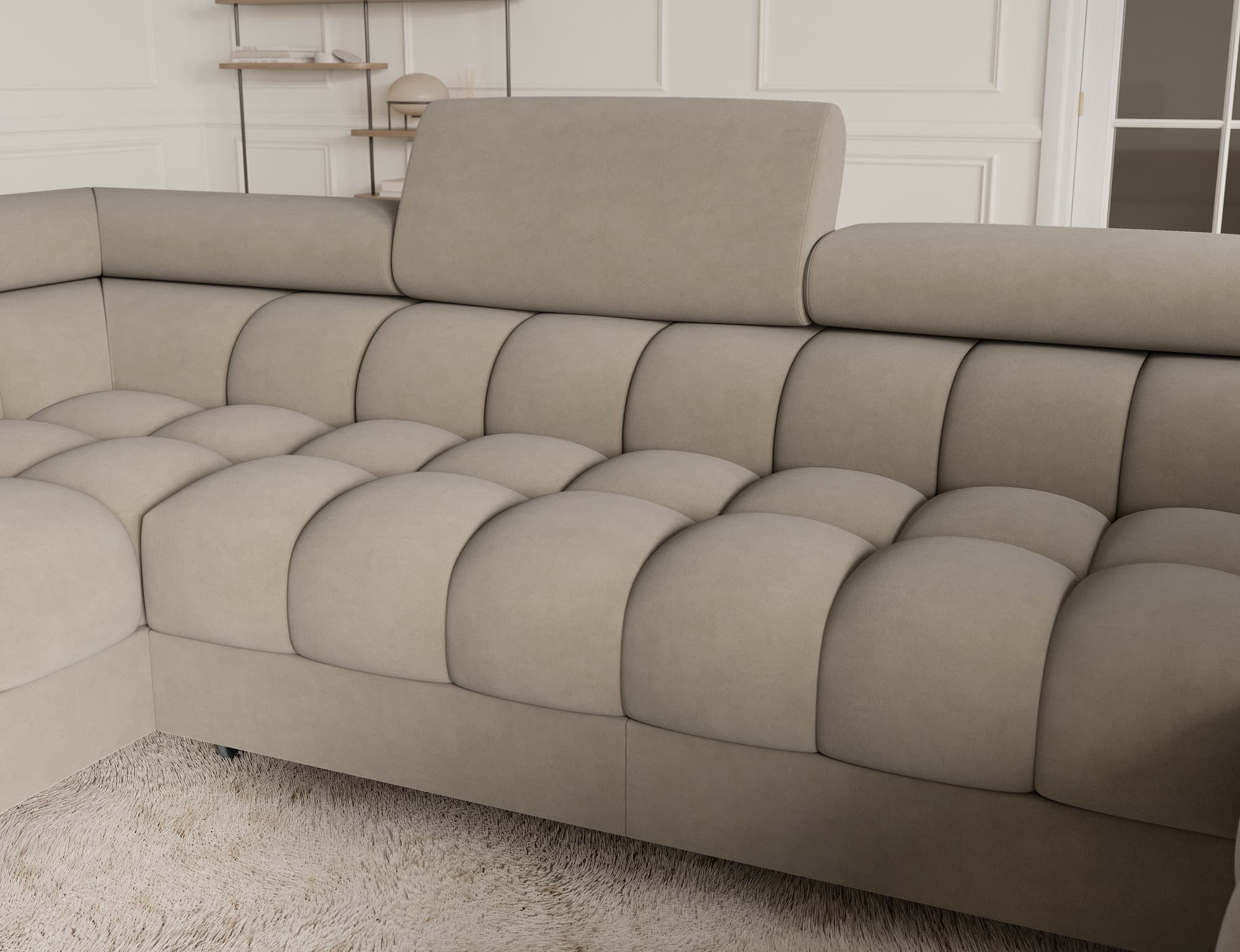 Colțar Formă U, Extensibil Factory, 346x205cm, Personalizabil