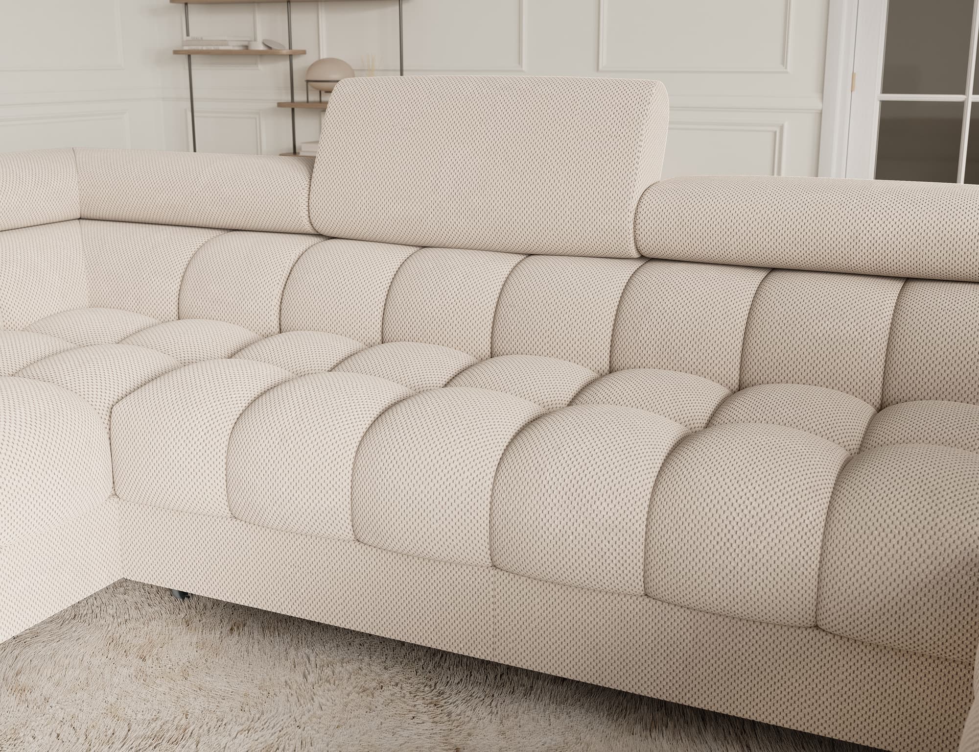 Colțar Formă U, Extensibil Factory, 346x205cm, Personalizabil
