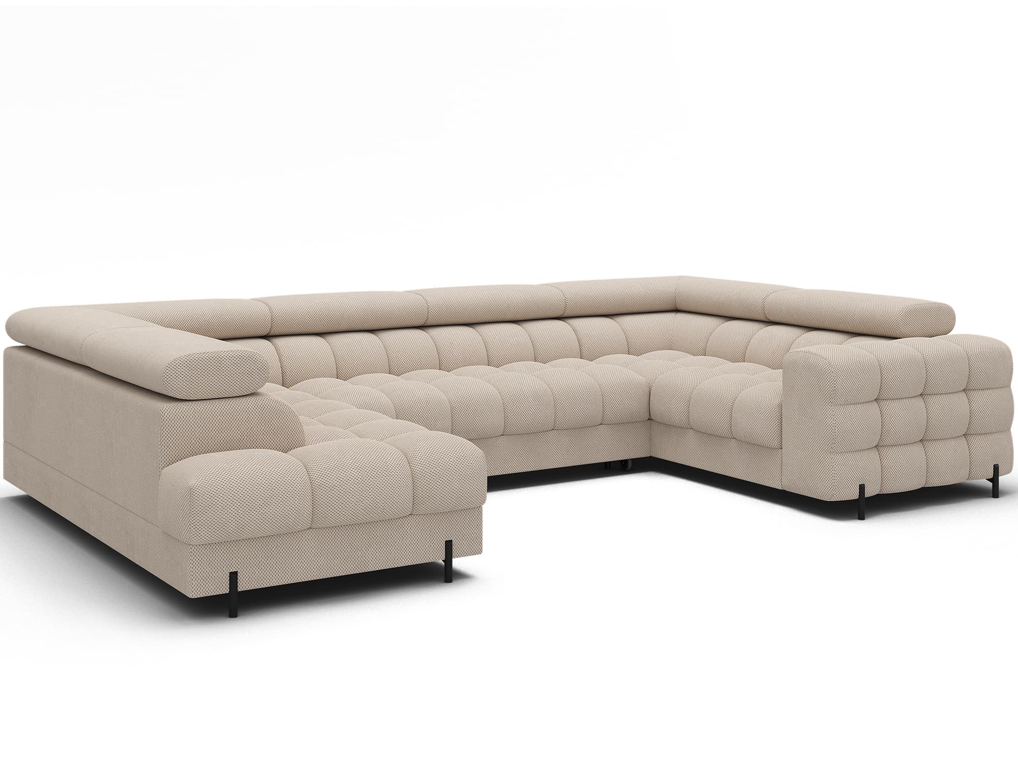 Colțar Formă U, Extensibil Factory, 346x205cm, Personalizabil