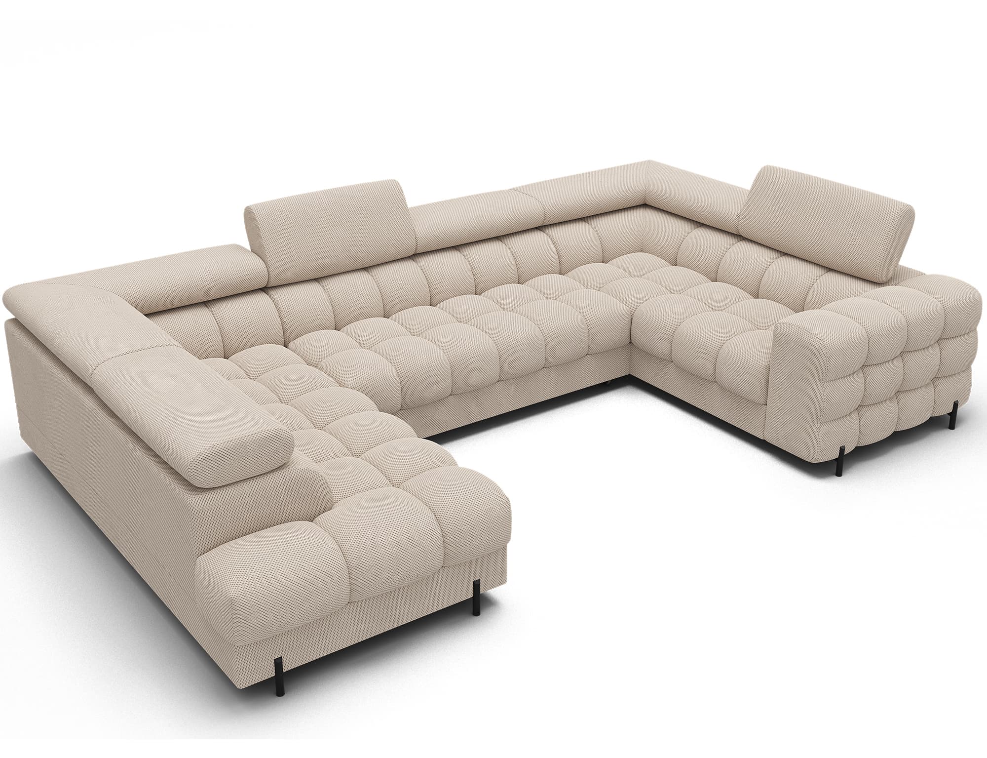 Colțar Formă U, Extensibil Factory, 346x205cm, Personalizabil